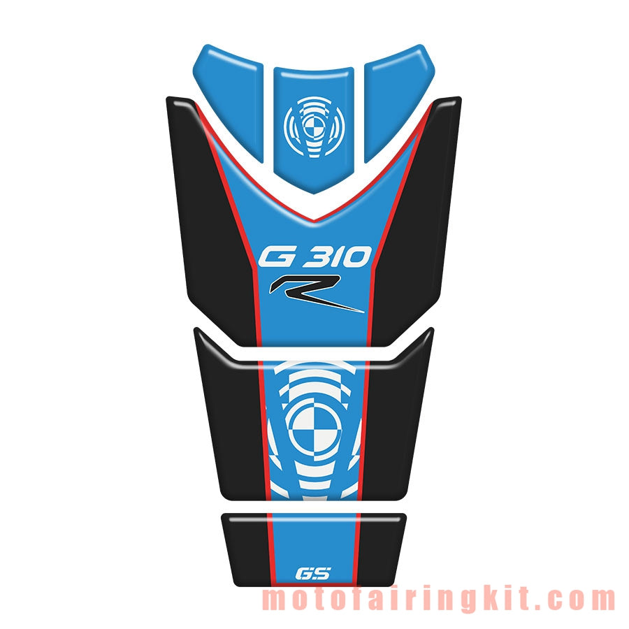 Motorcycle 3D Gas Tank Sticker Self-Adhesive Strong Stickiness Waterproof Protector Decal Pad Blue