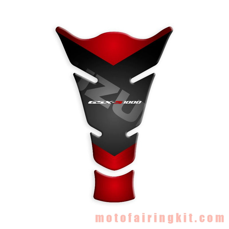 Motorcycle 3D Gas Tank Sticker Self-Adhesive Strong Stickiness Waterproof Protector Decal Pad Red