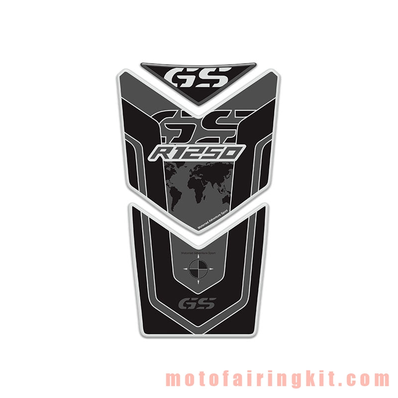 Motorcycle 3D Gas Tank Sticker Self-Adhesive Strong Stickiness Waterproof Protector Decal Pad Black