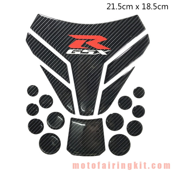 Motorcycle 3D Gas Tank Sticker Self-Adhesive Strong Stickiness Waterproof Protector Decal Pad Black