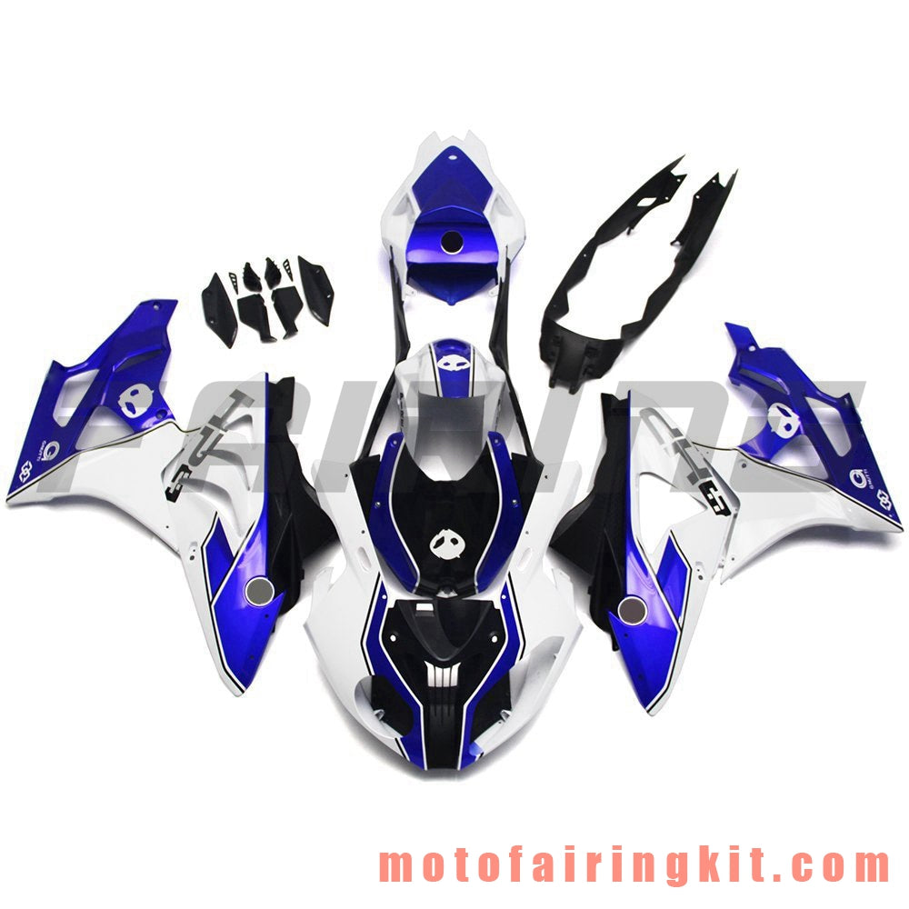 Kits de carenado aptos para S1000RR 2009 2010 2011 2012 2013 2014 S 1000 RR 09 10 11 12 13 14 Molde de inyección de plástico ABS Carrocería completa para motocicleta Carrocería de posventa Marco (azul y blanco) B013