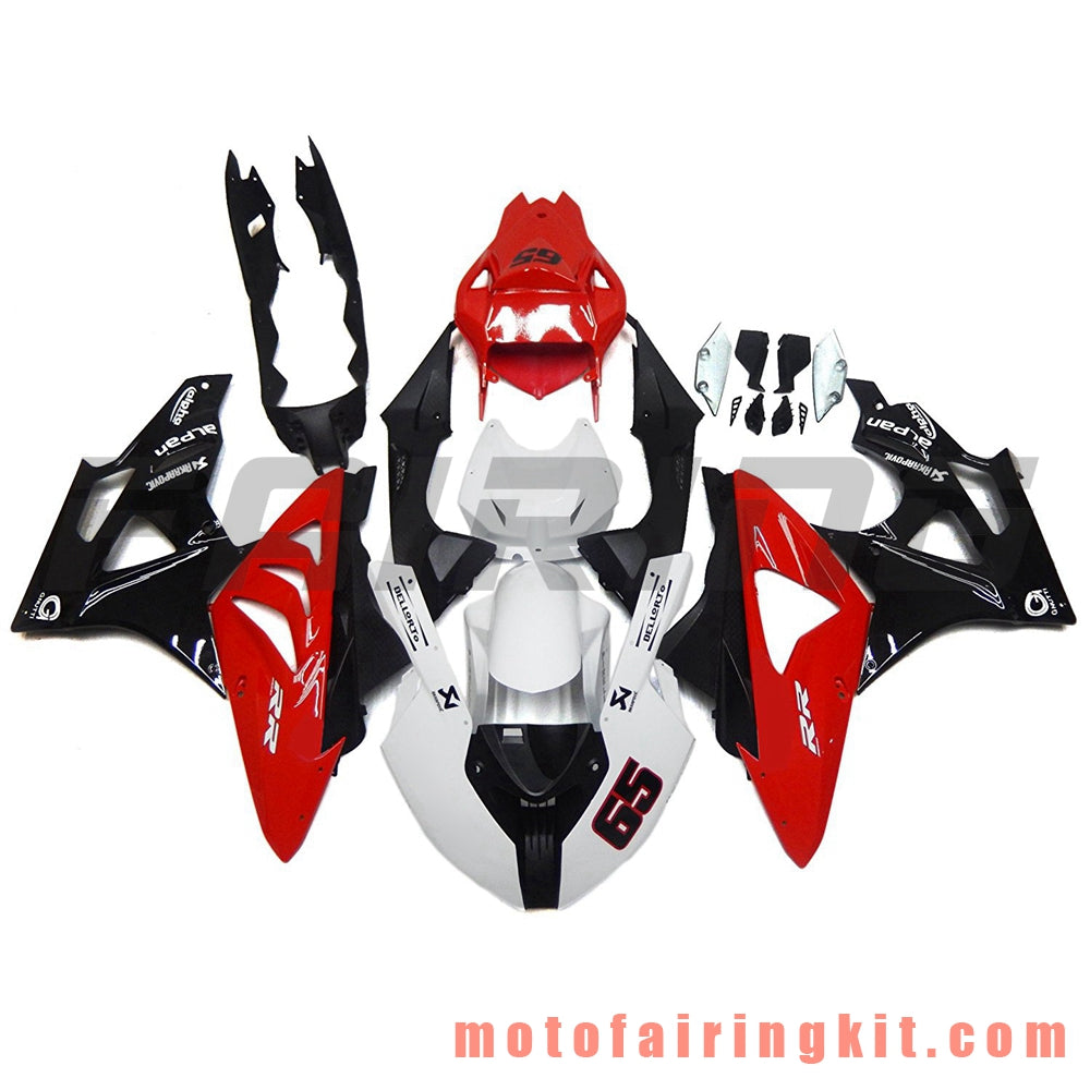 Fairing Kits Fit for S1000RR 2009 2010 2011 2012 2013 2014 S 1000 RR 09 10 11 12 13 14 Plastic ABS Injection Mold Complete Motorcycle Body Aftermarket Bodywork Frame (Red & Black) B021
