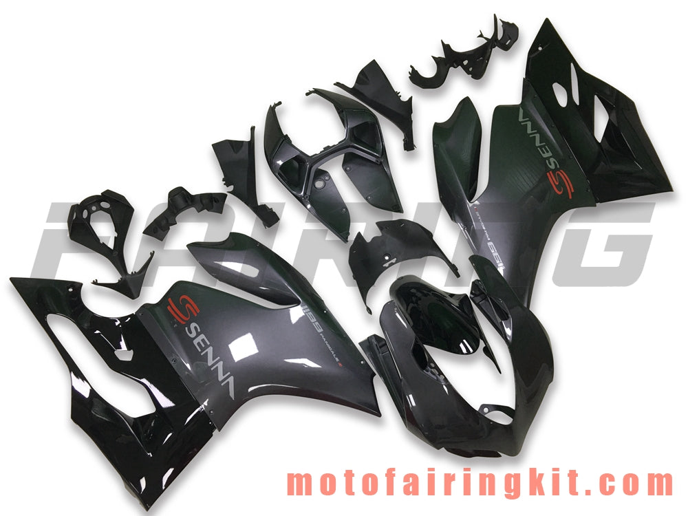 Fairing Kits Fit for 899 1199 2012 2013 12 13 Plastic ABS Injection Mold Complete Motorcycle Body Aftermarket Bodywork Frame (Gray & Black) B026