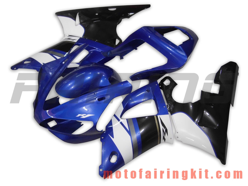 Fairing Kits Fit for YZF-1000 R1 2000 2001 YZF 1000 R1 00 01 Plastic ABS Injection Mold Complete Motorcycle Body Aftermarket Bodywork Frame (Blue & Black) B019