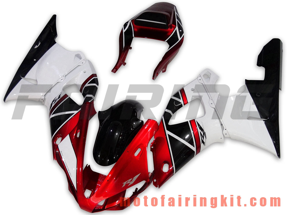 Kits de carenado aptos para YZF-1000 R1 2000 2001 YZF 1000 R1 00 01 Molde de inyección de plástico ABS Carrocería completa para motocicleta Marco de carrocería de posventa (rojo y blanco) B030