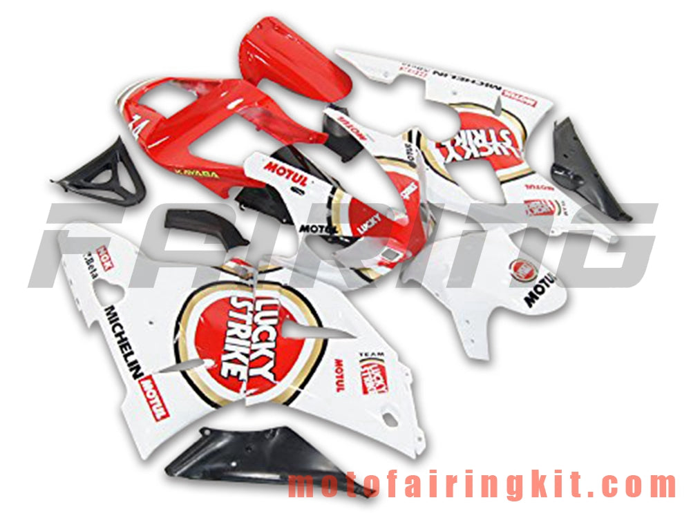 Fairing Kits Fit for YZF-1000 R1 2000 2001 YZF 1000 R1 00 01 Plastic ABS Injection Mold Complete Motorcycle Body Aftermarket Bodywork Frame (White & Red) B049
