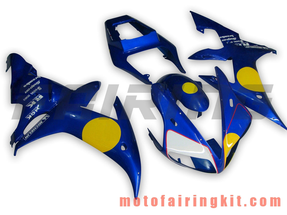 Fairing Kits Fit for YZF-1000 R1 2002 2003 YZF 1000 R1 02 03 Plastic ABS Injection Mold Complete Motorcycle Body Aftermarket Bodywork Frame (Blue) B008
