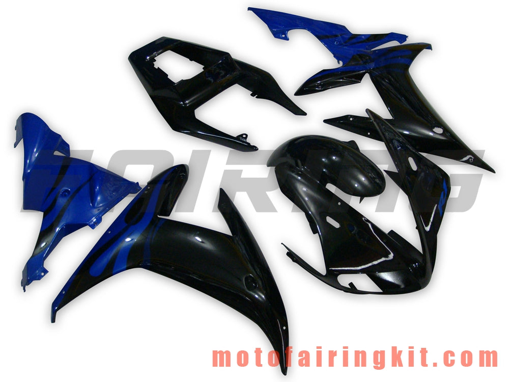 フェアリングキット YZF-1000 R1 2002 2003 YZF 1000 R1 02 03 プラスチック ABS 射出成型 完全なオートバイボディ アフターマーケットボディワークフレーム (ブラック & ブルー) B027