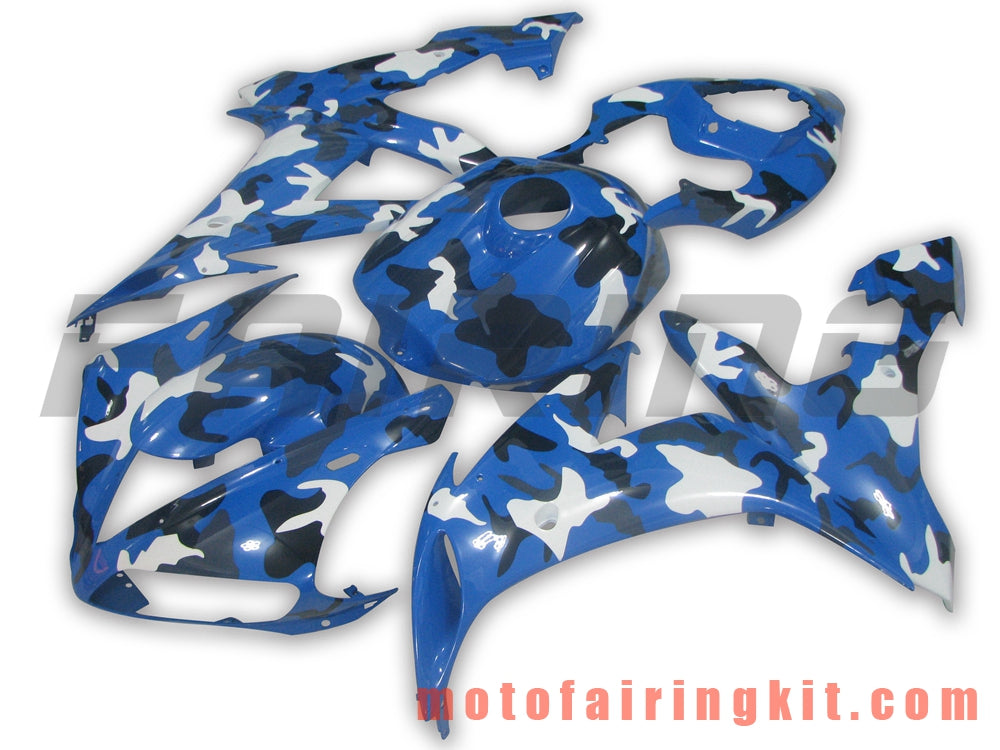 Kits de carenado aptos para YZF-1000 R1 2004 2005 2006 YZF 1000 R1 04 05 06 Molde de inyección de plástico ABS Carrocería completa para motocicleta Marco de carrocería de posventa (azul y blanco) B062