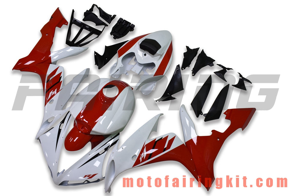 Fairing Kits Fit for YZF-1000 R1 2004 2005 2006 YZF 1000 R1 04 05 06 Plastic ABS Injection Mold Complete Motorcycle Body Aftermarket Bodywork Frame (Red & White) B102
