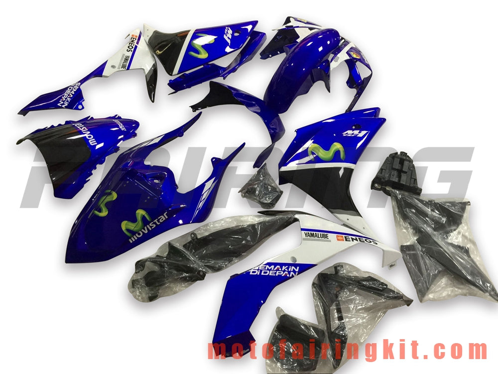 Fairing Kits Fit for YZF-1000 R1 2007 2008 YZF 1000 R1 07 08 Plastic ABS Injection Mold Complete Motorcycle Body Aftermarket Bodywork Frame (Blue & Black) B043