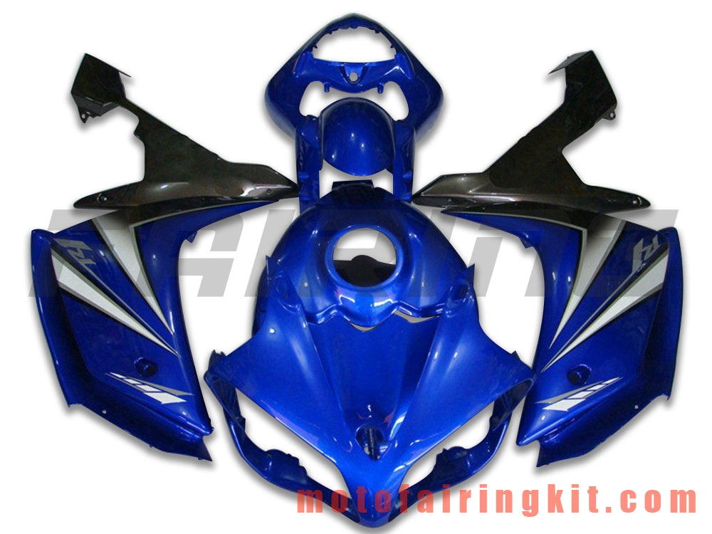 Fairing Kits Fit for YZF-1000 R1 2007 2008 YZF 1000 R1 07 08 Plastic ABS Injection Mold Complete Motorcycle Body Aftermarket Bodywork Frame (Blue & Black) B061