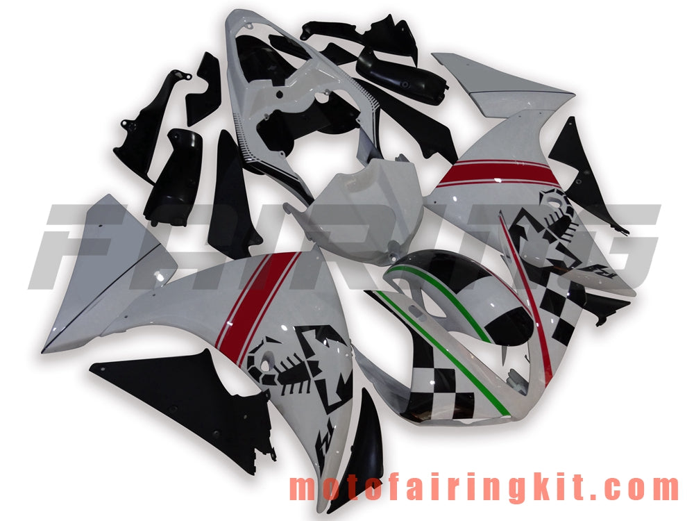 Fairing Kits Fit for YZF-1000 R1 2009 2010 2011 YZF 1000 R1 09 10 11 Plastic ABS Injection Mold Complete Motorcycle Body Aftermarket Bodywork Frame (White & Black) B030