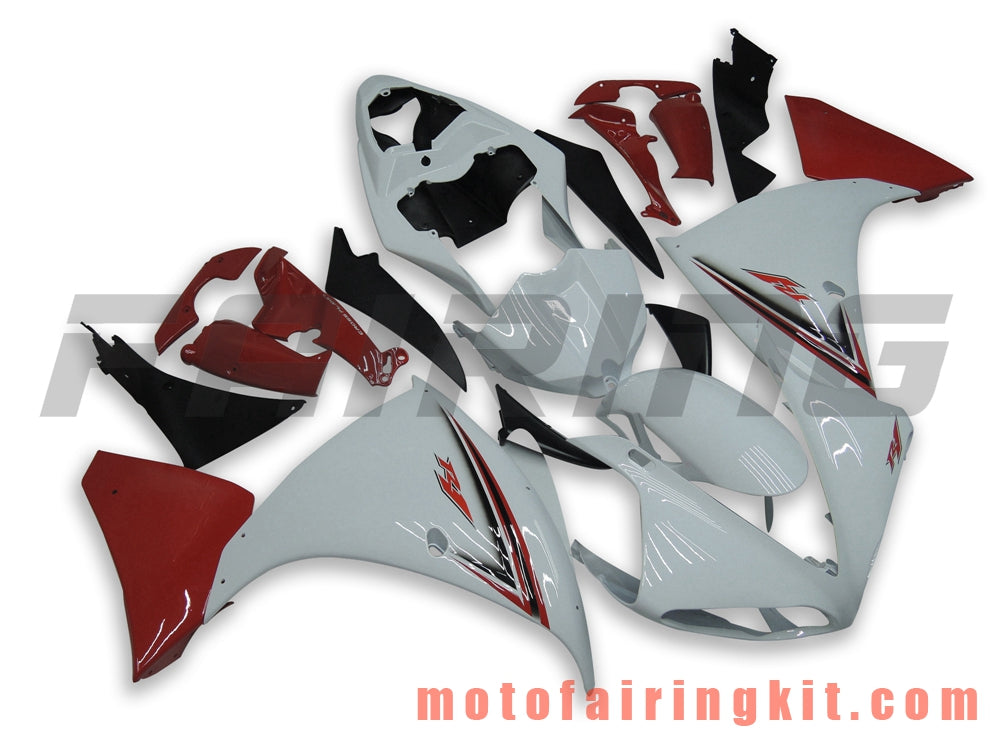 Fairing Kits Fit for YZF-1000 R1 2009 2010 2011 YZF 1000 R1 09 10 11 Plastic ABS Injection Mold Complete Motorcycle Body Aftermarket Bodywork Frame (Red & White) B036
