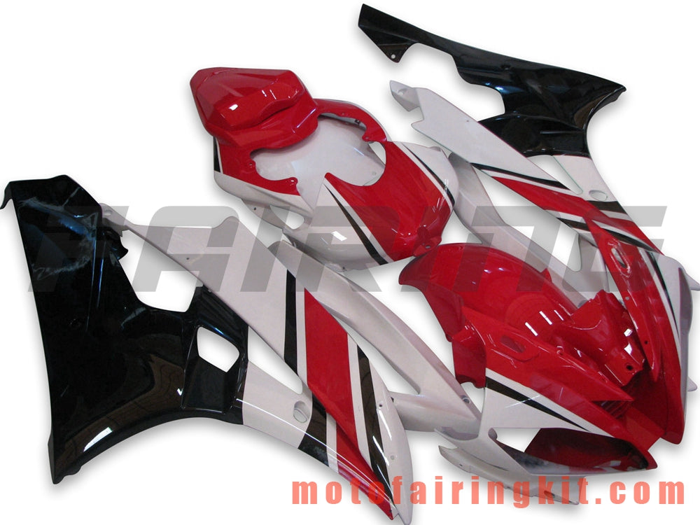 Kits de carenado aptos para YZF-600 R6 2006 2007 YZF 600 R6 06 07 Molde de inyección de plástico ABS Carrocería completa para motocicleta Marco de carrocería de posventa (rojo y blanco) B046