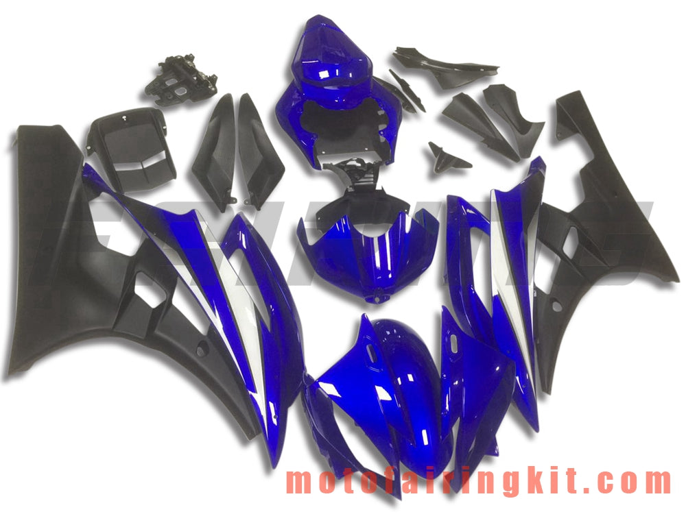 Kits de carenado aptos para YZF-600 R6 2006 2007 YZF 600 R6 06 07 Molde de inyección de plástico ABS Carrocería completa para motocicleta Marco de carrocería de posventa (azul y negro) B099