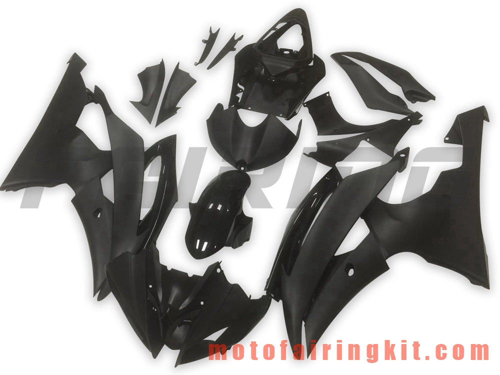 フェアリングキット YZF-600 R6 2008 2009 2010 2011 2012 2013 2014 2015 2016 プラスチック ABS 射出成形 完全なオートバイボディ アフターマーケットボディワークフレーム (ブラック) B104