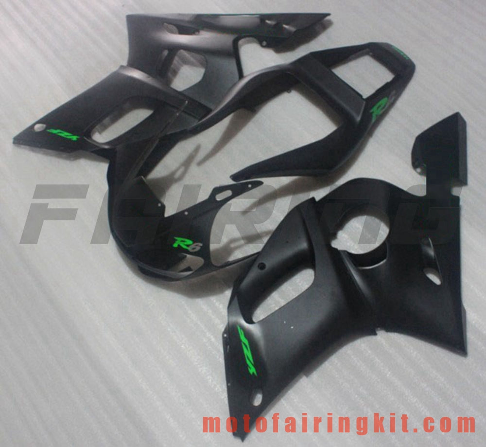 Fairing Kits Fit for YZF-600 R6 1998 1999 2000 2001 2002 YZF 600 R6 Plastic ABS Injection Mold Complete Motorcycle Body Aftermarket Bodywork Frame (Black) B045