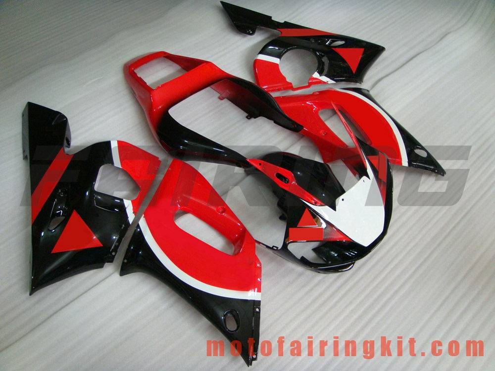 Fairing Kits Fit for YZF-600 R6 1998 1999 2000 2001 2002 YZF 600 R6 Plastic ABS Injection Mold Complete Motorcycle Body Aftermarket Bodywork Frame (Red & Black) B051