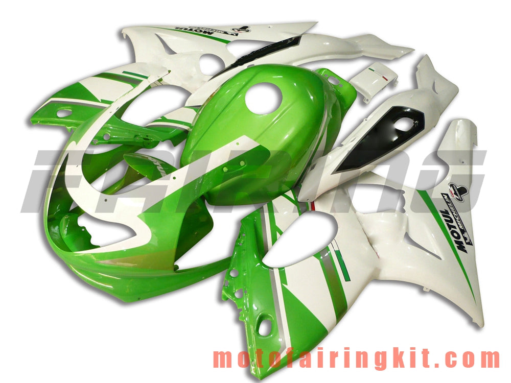 Fairing Kits Fit for YZF600R Thundercat 1997- 2007 YZF 600R 97 - 07 Plastic ABS Injection Mold Complete Motorcycle Body Aftermarket Bodywork Frame (Green & White) B031