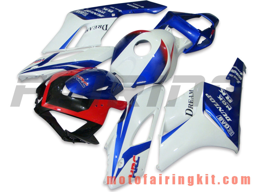 Fairing Kits Fit for CBR1000RR 2004 2005 CBR1000 RR 04 05 Plastic ABS Injection Mold Complete Motorcycle Body Aftermarket Bodywork Frame (White & Blue) B025