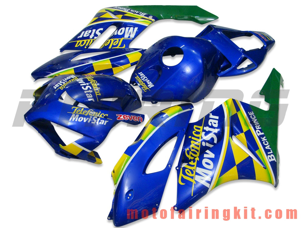 Kits de carenado aptos para CBR1000RR 2004 2005 CBR1000 RR 04 05 Molde de inyección de plástico ABS Carrocería completa para motocicleta Carrocería del mercado de accesorios Marco (azul y amarillo) B032