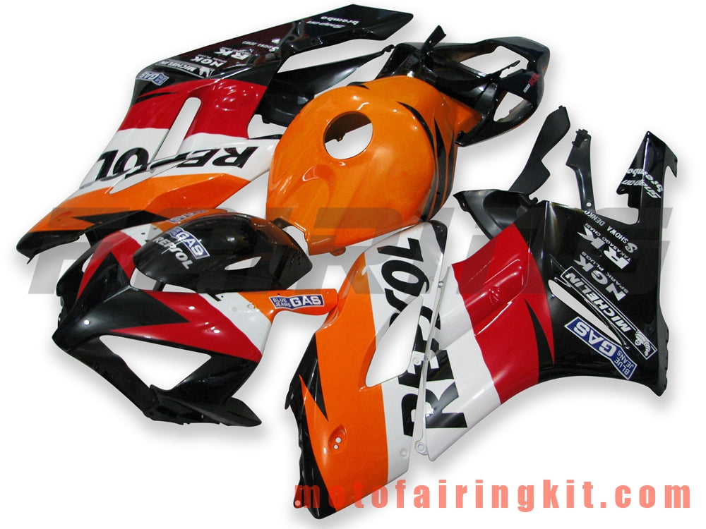 Kits de carenado aptos para CBR1000RR 2004 2005 CBR1000 RR 04 05 Molde de inyección de plástico ABS Carrocería completa para motocicleta Carrocería del mercado de accesorios Marco (rojo y negro) B069