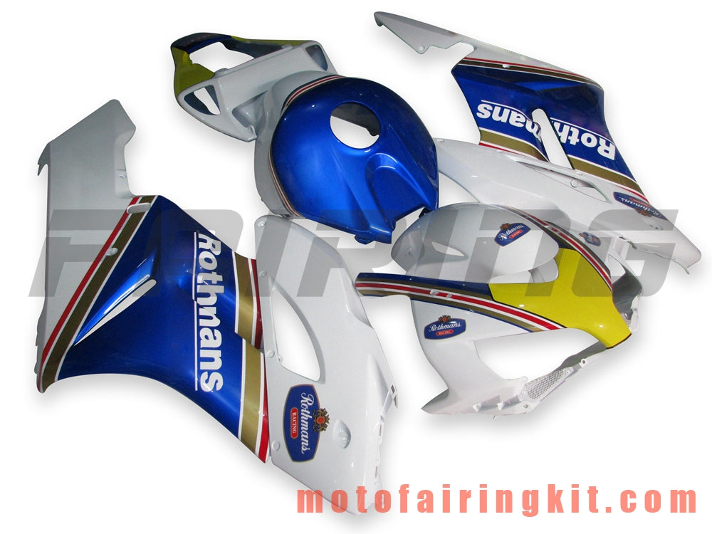 Fairing Kits Fit for CBR1000RR 2004 2005 CBR1000 RR 04 05 Plastic ABS Injection Mold Complete Motorcycle Body Aftermarket Bodywork Frame (Blue & White) B070