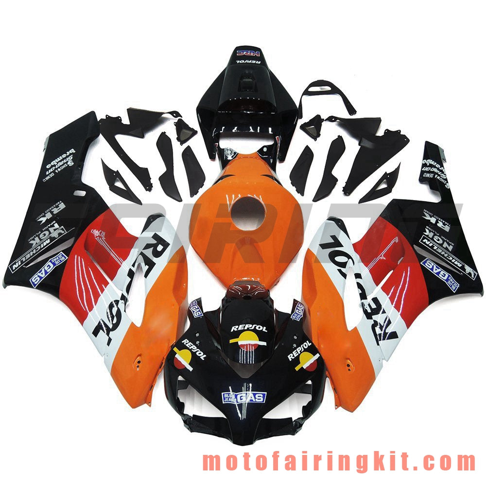 Fairing Kits Fit for CBR1000RR 2004 2005 CBR1000 RR 04 05 Plastic ABS Injection Mold Complete Motorcycle Body Aftermarket Bodywork Frame (Orange & Black) B094