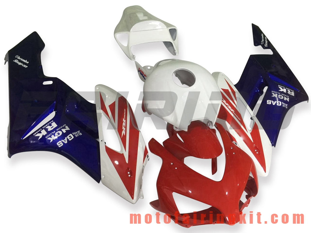 Fairing Kits Fit for CBR1000RR 2004 2005 CBR1000 RR 04 05 Plastic ABS Injection Mold Complete Motorcycle Body Aftermarket Bodywork Frame (Red & Blue) B120