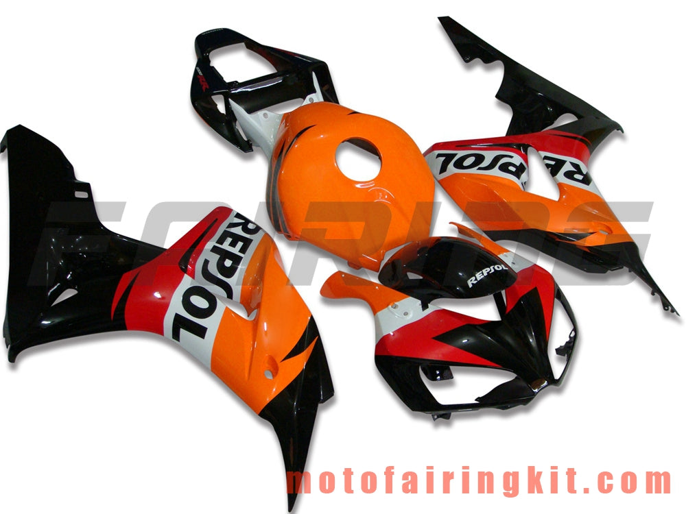 Fairing Kits Fit for CBR1000RR 2006 2007 CBR1000 RR 06 07 Plastic ABS Injection Mold Complete Motorcycle Body Aftermarket Bodywork Frame (Orange & Black) B044