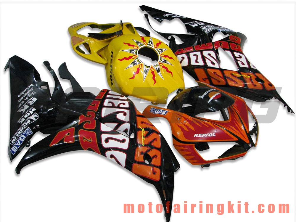 Fairing Kits Fit for CBR1000RR 2006 2007 CBR1000 RR 06 07 Plastic ABS Injection Mold Complete Motorcycle Body Aftermarket Bodywork Frame (Red & Yellow) B063
