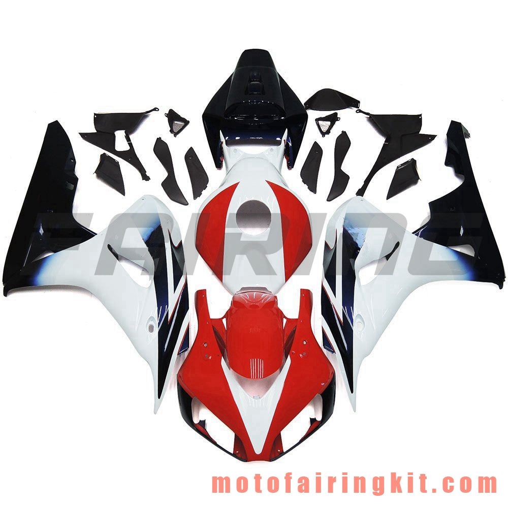 Kits de carenado aptos para CBR1000RR 2006 2007 CBR1000 RR 06 07 Molde de inyección de plástico ABS Carrocería completa para motocicleta Carrocería del mercado de accesorios Marco (rojo y negro) B120
