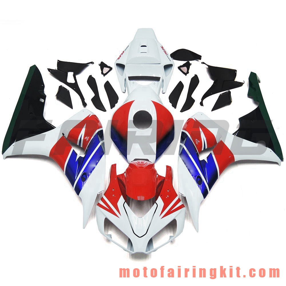 Kits de carenado aptos para CBR1000RR 2006 2007 CBR1000 RR 06 07 Molde de inyección de plástico ABS Carrocería completa para motocicleta Carrocería del mercado de accesorios Marco (rojo y blanco) B131