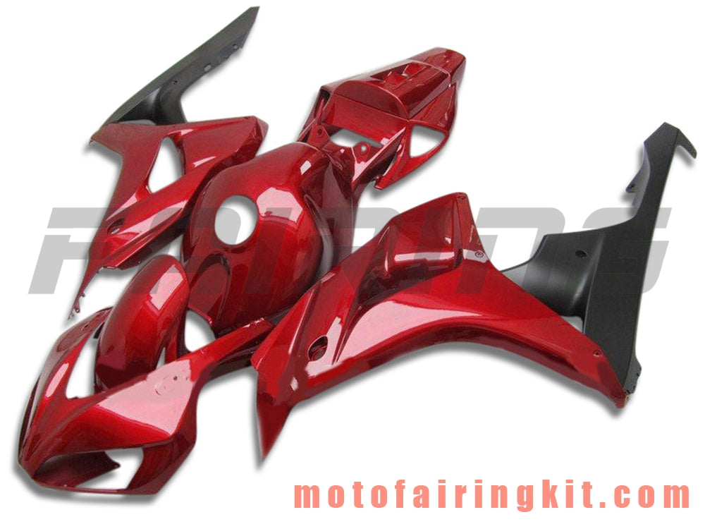 フェアリングキット CBR1000RR 2006 2007 CBR1000 RR 06 07 プラスチック ABS 射出成形 完全なオートバイボディ アフターマーケットボディワークフレーム (レッド & ブラック) B156
