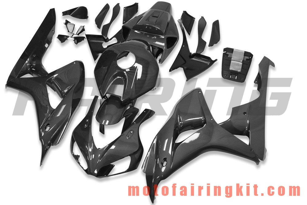 Fairing Kits Fit for CBR1000RR 2006 2007 CBR1000 RR 06 07 Plastic ABS Injection Mold Complete Motorcycle Body Aftermarket Bodywork Frame (Carbon Fiber) B201