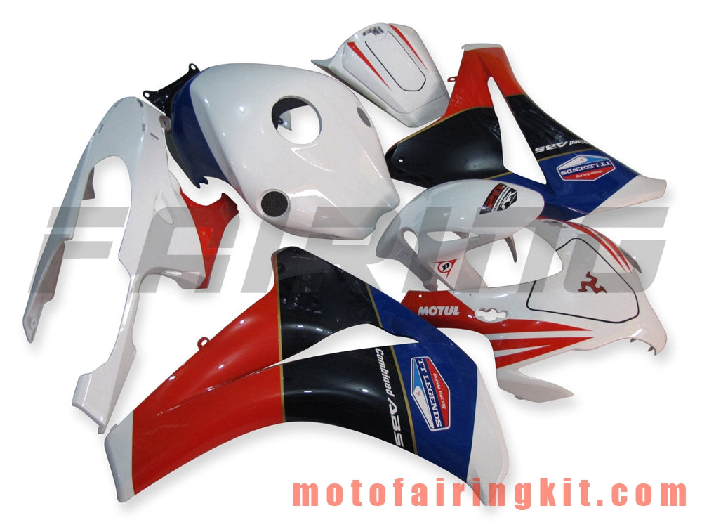 Fairing Kits Fit for CBR1000RR 2008 2009 2010 2011 CBR1000 RR 08 09 10 11 Plastic ABS Injection Mold Complete Motorcycle Body Aftermarket Bodywork Frame (White & Red) B009