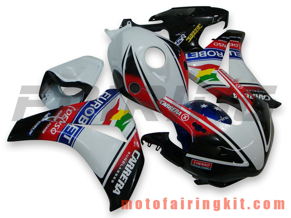 Kits de carenado aptos para CBR1000RR 2008 2009 2010 2011 CBR1000 RR 08 09 10 11 Molde de inyección de plástico ABS Carrocería completa para motocicleta Carrocería del mercado de accesorios Marco (blanco y rojo) B020