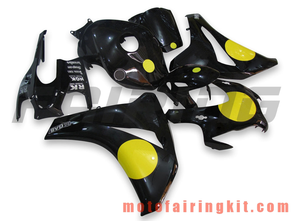 Fairing Kits Fit for CBR1000RR 2008 2009 2010 2011 CBR1000 RR 08 09 10 11 Plastic ABS Injection Mold Complete Motorcycle Body Aftermarket Bodywork Frame (Black) B025