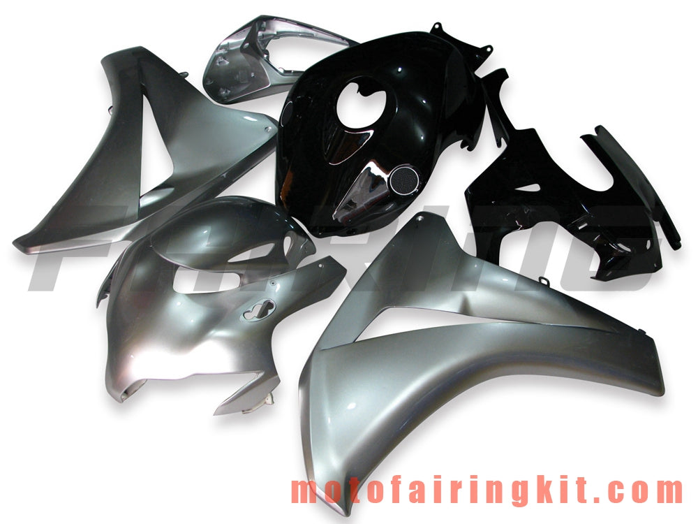 フェアリングキット CBR1000RR 2008 2009 2010 2011 CBR1000 RR 08 09 10 11 プラスチック ABS 射出成型 完全なオートバイボディ アフターマーケットボディワークフレーム (シルバー & ブラック) B046