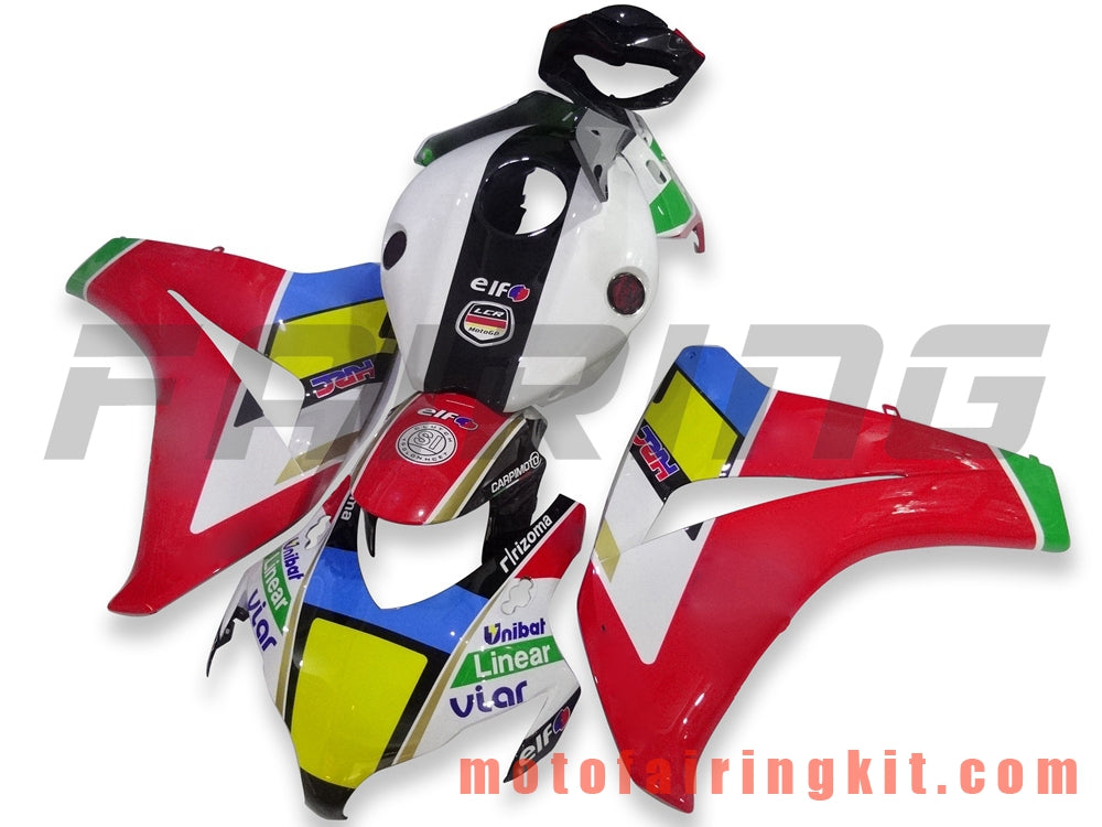 Fairing Kits Fit for CBR1000RR 2008 2009 2010 2011 CBR1000 RR 08 09 10 11 Plastic ABS Injection Mold Complete Motorcycle Body Aftermarket Bodywork Frame (Red & White) B074