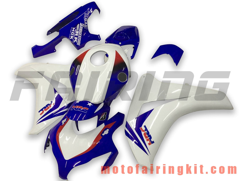 Fairing Kits Fit for CBR1000RR 2008 2009 2010 2011 CBR1000 RR 08 09 10 11 Plastic ABS Injection Mold Complete Motorcycle Body Aftermarket Bodywork Frame (Blue & White) B099