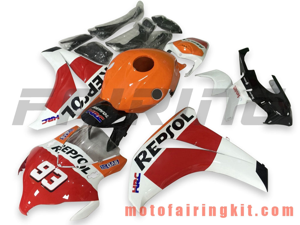 フェアリングキット CBR1000RR 2008 2009 2010 2011 CBR1000 RR 08 09 10 11 プラスチック ABS 射出成形 完全なオートバイボディ アフターマーケットボディワークフレーム (オレンジ & レッド) B106