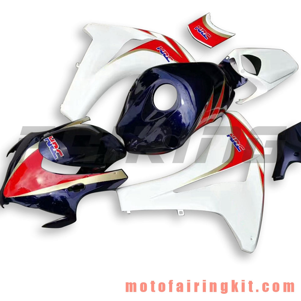 Fairing Kits Fit for CBR1000RR 2008 2009 2010 2011 CBR1000 RR 08 09 10 11 Plastic ABS Injection Mold Complete Motorcycle Body Aftermarket Bodywork Frame (Blue & White) B110