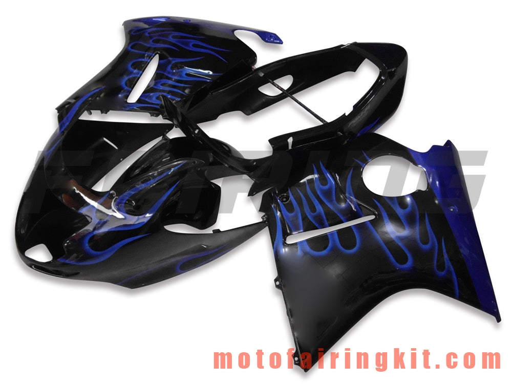Fairing Kits Fit for CBR1100XX 1996 - 2007 CBR1100 XX 96 - 07 Plastic ABS Injection Mold Complete Motorcycle Body Aftermarket Bodywork Frame (Black & Blue) B014