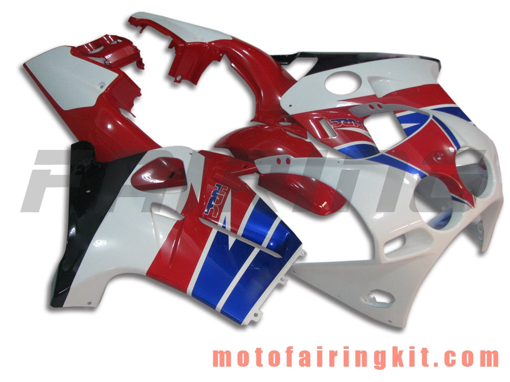 Fairing Kits Fit for CBR250RR MC19 1988 1989 CBR250 RR MC 19 88 89 Plastic ABS Injection Mold Complete Motorcycle Body Aftermarket Bodywork Frame (White & Red) B004