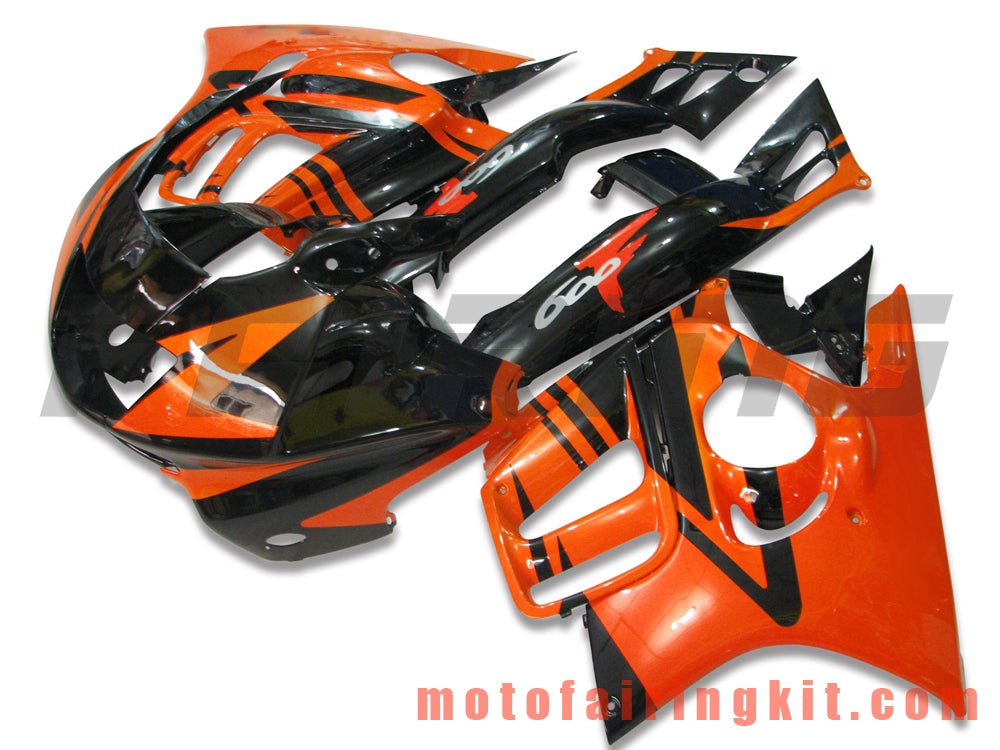 Fairing Kits Fit for CBR600F3 CBR600F 1995 1996 CBR600 F3 95 96 Plastic ABS Injection Mold Complete Motorcycle Body Aftermarket Bodywork Frame (Orange & Black) B008