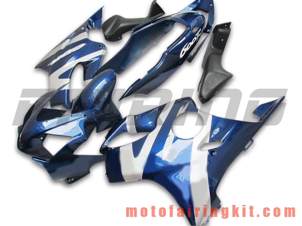 Fairing Kits Fit for CBR600F4i 2004 2005 2006 2007 CBR600 F4i 04 05 06 07 Plastic ABS Injection Mold Complete Motorcycle Body Aftermarket Bodywork Frame (Blue & White) B032