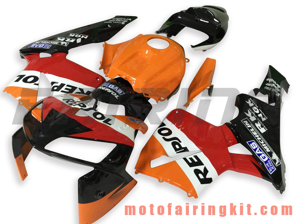 Fairing Kits Fit for CBR600RR 2005 2006 CBR600 RR 05 06 Plastic ABS Injection Mold Complete Motorcycle Body Aftermarket Bodywork Frame (Orange & Black) B130