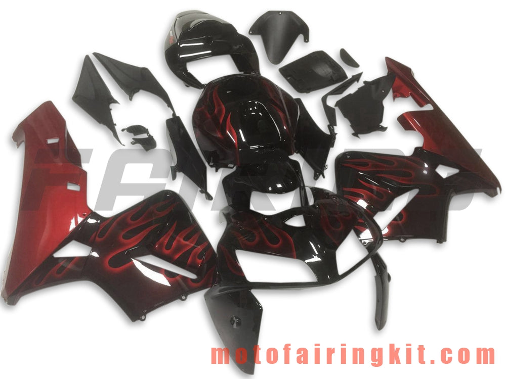 フェアリングキット CBR600RR 2005 2006 CBR600 RR 05 06 プラスチック ABS 射出成形 完全なオートバイボディ アフターマーケットボディワークフレーム (ブラック & ディープレッド) B141